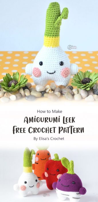 Amigurumi Leek Free Crochet Pattern By Elisa's Crochet