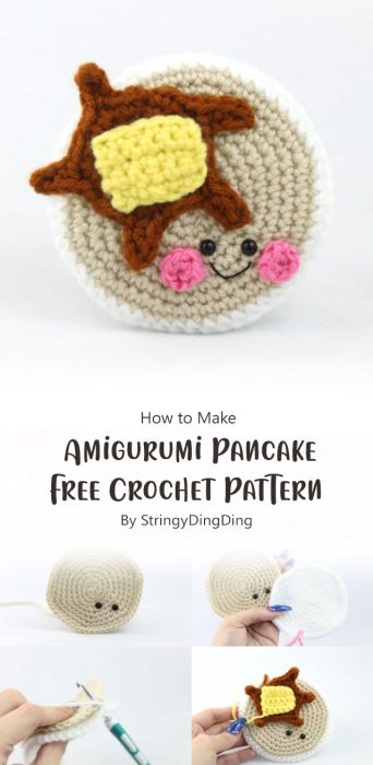Amigurumi Pancake - Free Crochet Pattern By StringyDingDing