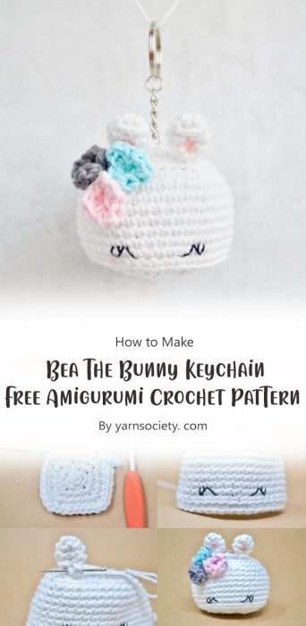Bea The Bunny Keychain - Free Amigurumi Crochet Pattern By yarnsociety. com