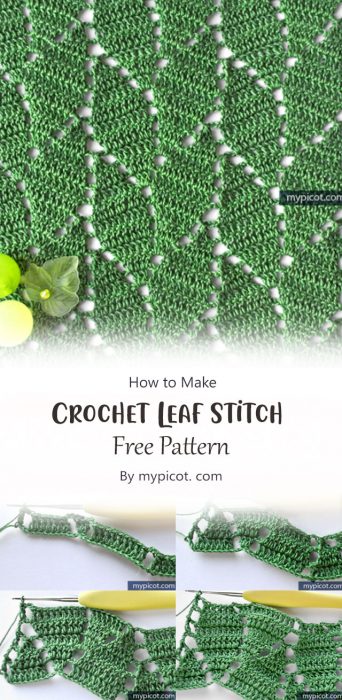Crochet Leaf Stitch By mypicot. com