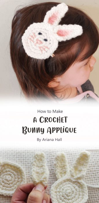 How to Make a Crochet Bunny Applique By Ariana Hall