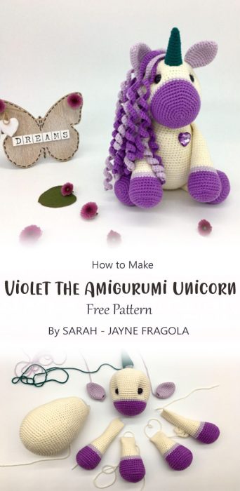 Violet the Amigurumi Unicorn By SARAH - JAYNE FRAGOLA