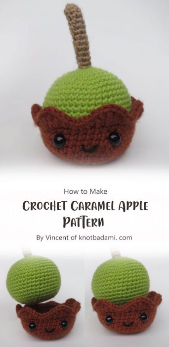Crochet Caramel Apple Pattern By Vincent of knotbadami. com