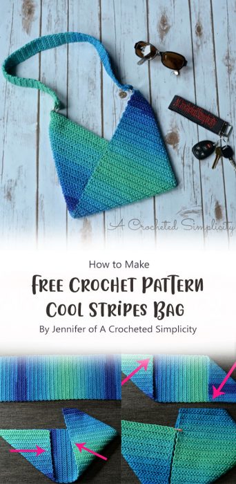 Free Crochet Pattern - Cool Stripes Bag By Jennifer of A Crocheted Simplicity