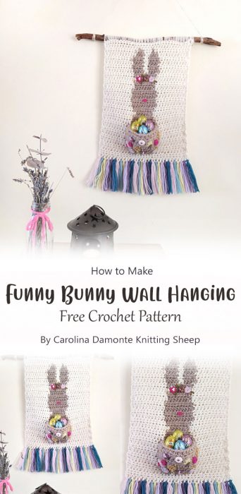 Funny Bunny Wall Hanging By Carolina Damonte Knitting Sheep
