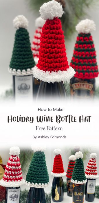 Holiday Wine Bottle Hat By Ashley Edmonds