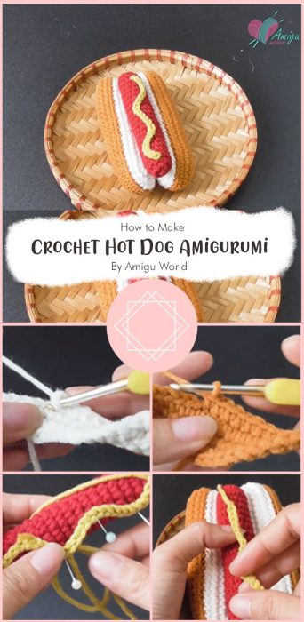 How to Crochet Hot Dog Amigurumi By Amigu World