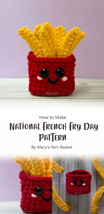 National French Fry Day Pattern By Mary's Yarn Basket