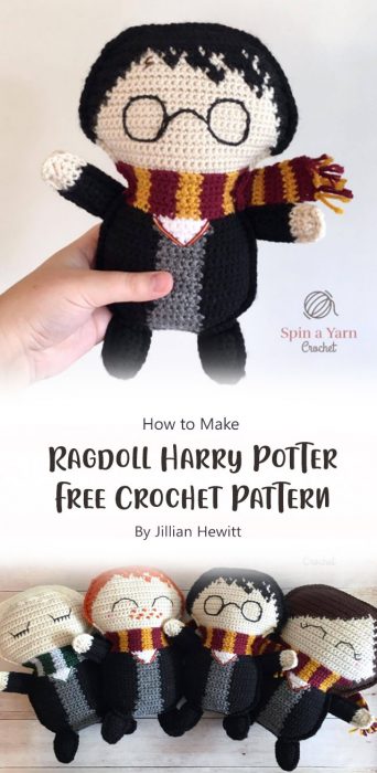 Ragdoll Harry Potter Free Crochet Pattern By Jillian Hewitt
