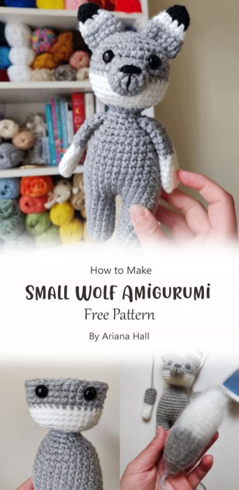 Small Wolf Amigurumi By Ariana Hall