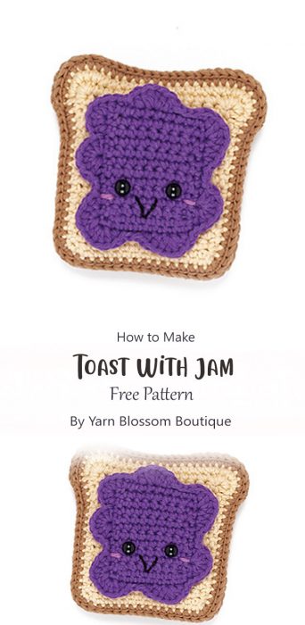 Toast With Jam By Yarn Blossom Boutique