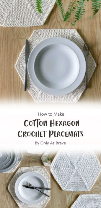 Cotton Hexagon Crochet Placemats By Only As Brave