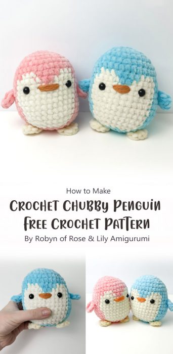 Crochet Chubby Penguin - Free Crochet Pattern By Robyn of Rose & Lily Amigurumi