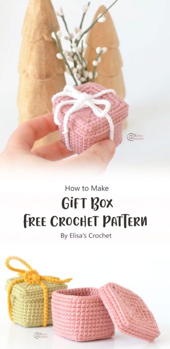 Gift Box Free Crochet Pattern By Elisa's Crochet
