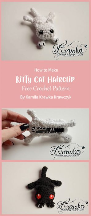 Kitty Cat Hairclip By Kamila Krawka Krawczyk