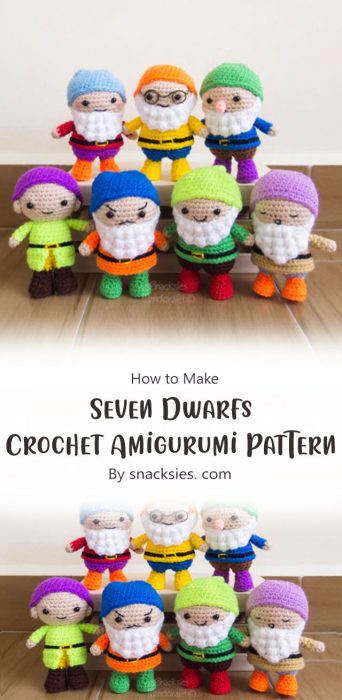 Seven Dwarfs Crochet Amigurumi Pattern By snacksies. com