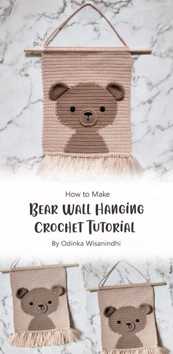 Bear Wall Hanging - Crochet Tutorial By Odinka Wisanindhi