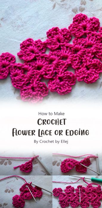 How To Crocheted Flower Lace or Edging By Crochet by Ellej