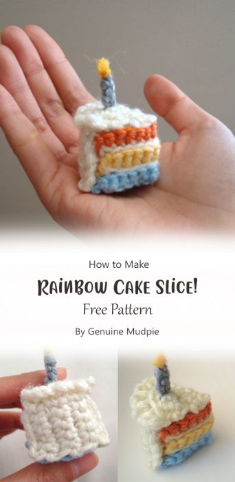 Make a Rainbow Cake Slice! By Genuine Mudpie