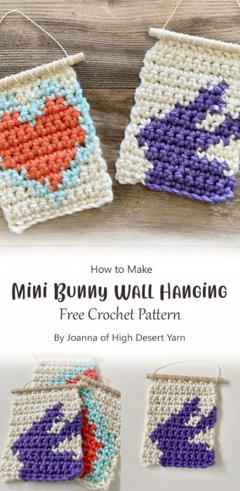 Mini Bunny Wall Hanging By Joanna of High Desert Yarn