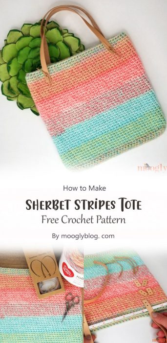 Sherbet Stripes Tote By mooglyblog. com