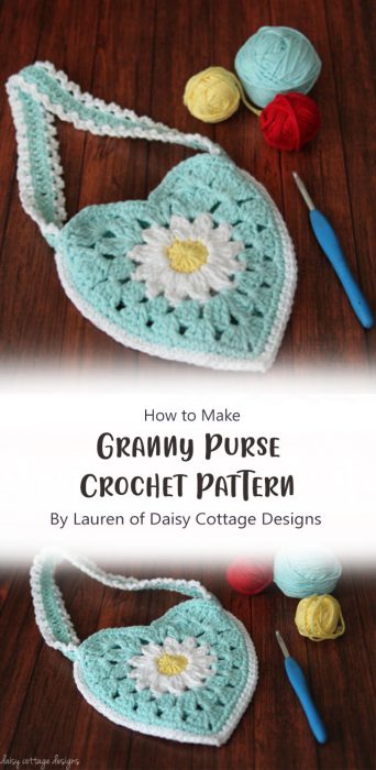 Granny Purse Crochet Pattern By Lauren of Daisy Cottage Designs