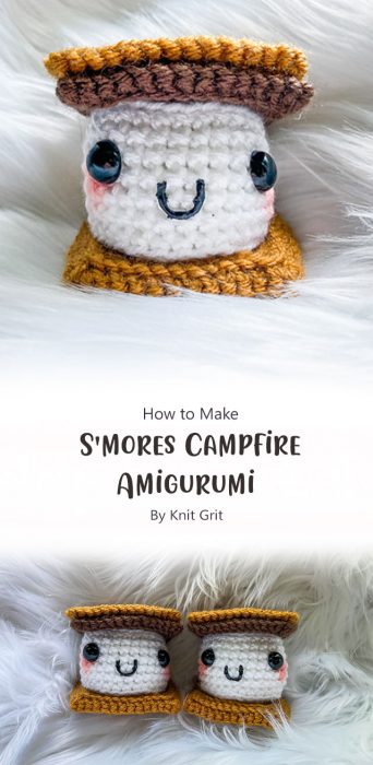 S'mores Campfire Amigurumi By Knit Grit