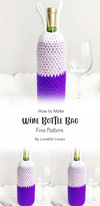 Wine Bottle Bag By Lovable Loops
