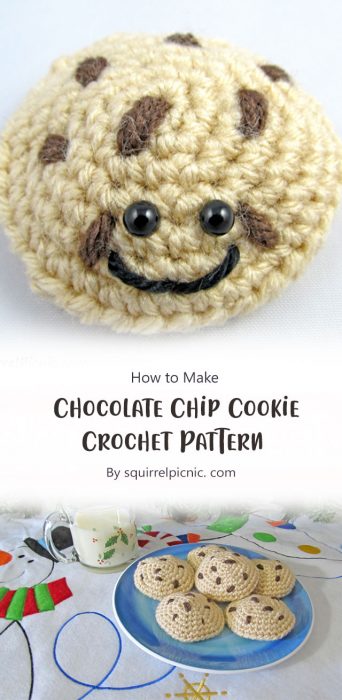 Chocolate Chip Cookie Crochet Pattern By squirrelpicnic. com
