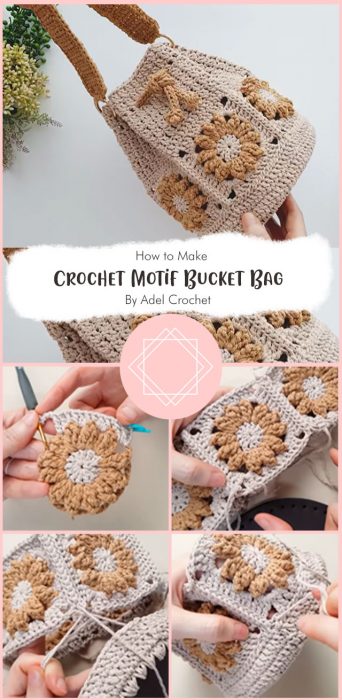 Crochet Motif Bucket Bag By Adel Crochet