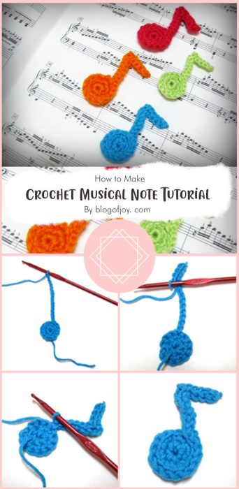 Crochet Musical Note Tutorial By blogofjoy. com