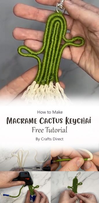 Macrame Cactus Keychain By Crafts Direct