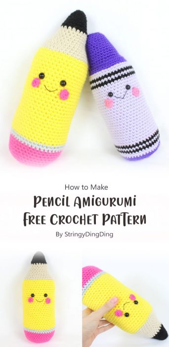 Pencil Amigurumi - Free Crochet Pattern By StringyDingDing