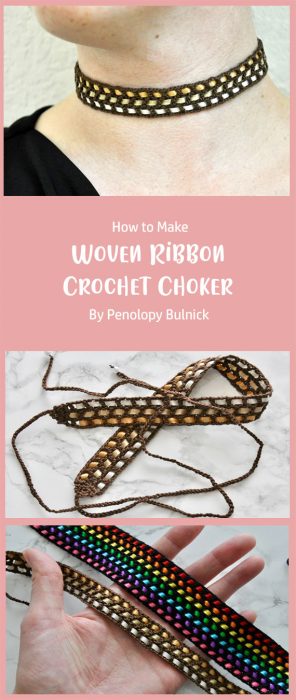Woven Ribbon Crochet Choker By Penolopy Bulnick
