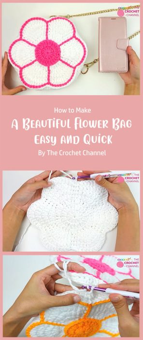How to Crochet A Beautiful Flower Bag Easy and Quick Best For Crochet Beginner By The Crochet Channel