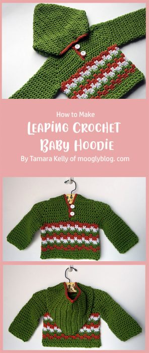Leaping Crochet Baby Hoodie By Tamara Kelly of mooglyblog. com