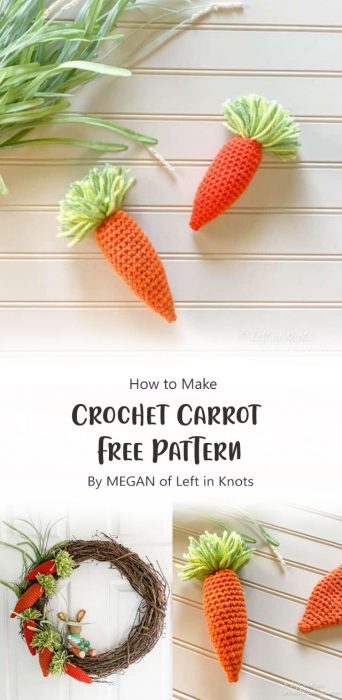 Crochet Carrot - Free Pattern By MEGAN of Left in Knots