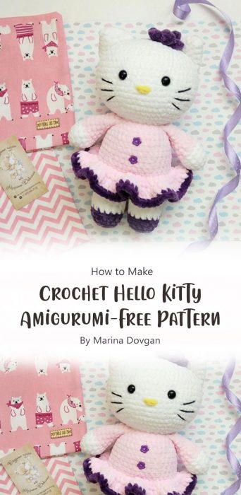 Crochet Hello Kitty Amigurumi - Free Pattern By Marina Dovgan