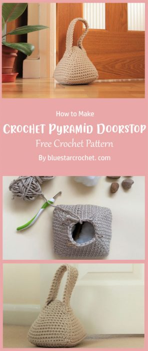 Crochet Pyramid Doorstop By bluestarcrochet. com