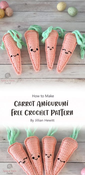Carrot Amigurumi Free Crochet Pattern By Jillian Hewitt