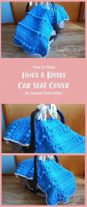 Hugs & Kisses Car Seat Cover By Jeanne Steinhilber