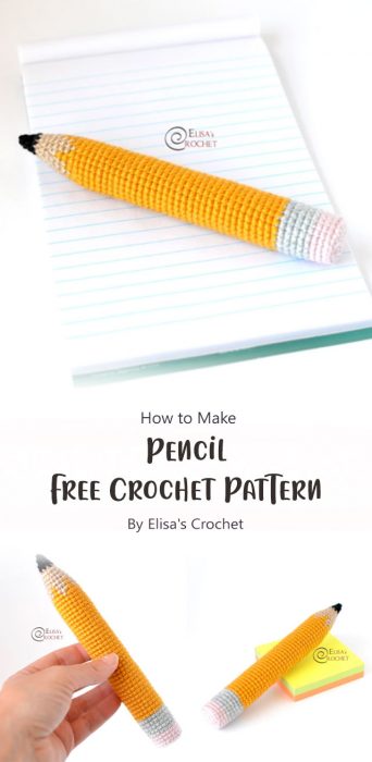 Pencil Free Crochet Pattern By Elisa's Crochet
