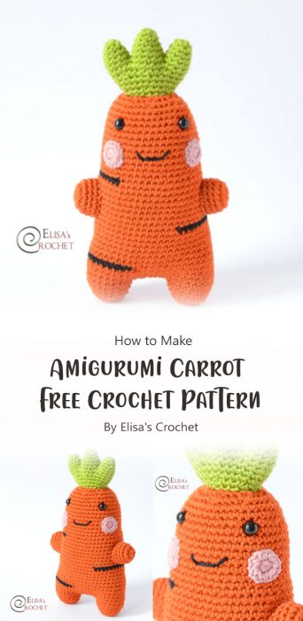 Amigurumi Carrot Free Crochet Pattern By Elisa's Crochet
