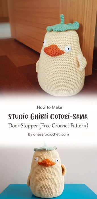 Studio Ghibli Ootori-Sama Door Stopper (Free Crochet Pattern) By onezerocrochet. com