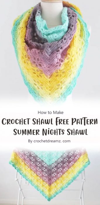Crochet Shawl Free Pattern, Summer Nights Shawl By crochetdreamz. com