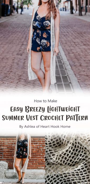 Easy Breezy Lightweight Summer Vest Crochet Pattern By Ashlea of Heart Hook Home