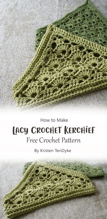 Lacy Crochet Kerchief By Kristen TenDyke