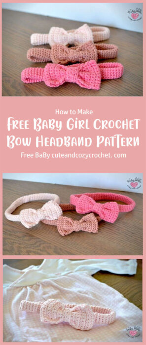 Pretty Bow Headband Free Crochet Pattern Ideas - Carolinamontoni.com