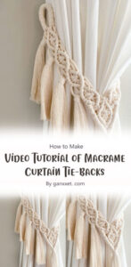 DIY Macrame Curtain Tie Free Pattern Ideas - Carolinamontoni.com