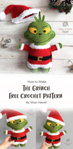 How to Make Amigurumi Grinch - Free Pattern Ideas - Carolinamontoni.com